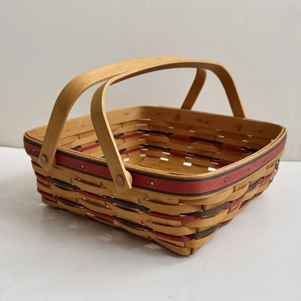1997 Longaberger All American Pie Basket Patriotic Woven Wood - Picture 8 of 11